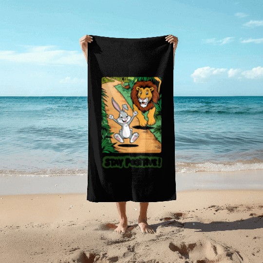 Stay Positive | Motivational & Inspirational Quote Beach Towels