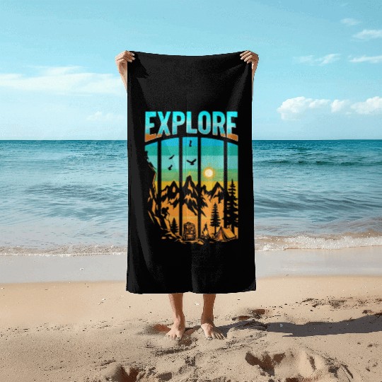 Apex Ascent: Embrace the Untamed Horizon Beach Towels