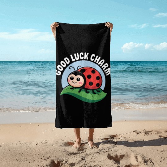 Lucky Ladybug Beach Towels