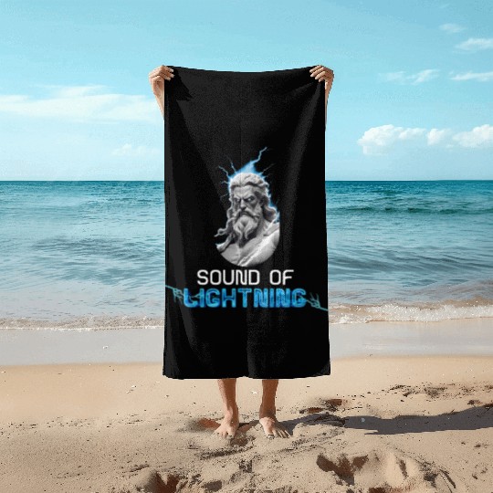 "Lightning God Zeus Beach Towels – Epic Mythology