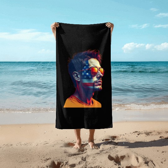 Patriotic American Spirit in Style Beach Towels