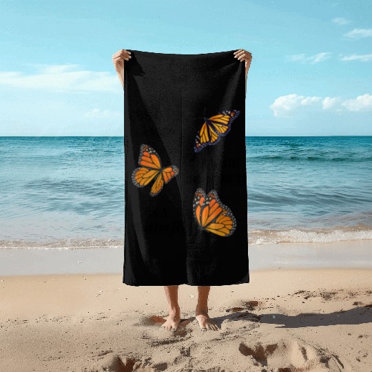 the only good orange monarch is a butterfly Beach Towels