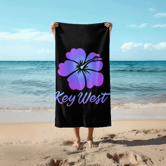 Key West Hibiscus Beach Towels