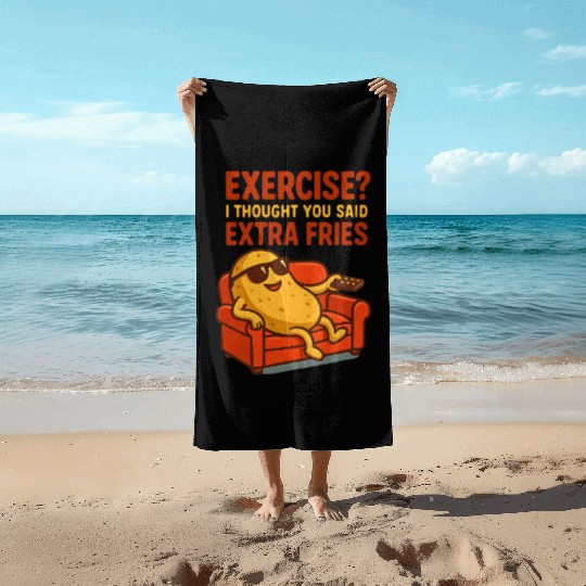 Funny Couch Potato Quote for Weekend Relaxation Lo Beach Towels