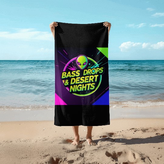 Eclectic Bass Drops Desert Nights Beach Towels