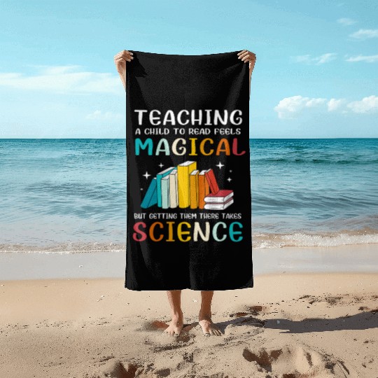Reading Teacher Bookworm Read Books Beach Towels