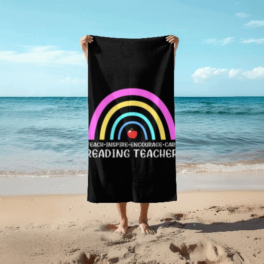 Reading Teacher Literature Book Library Beach Towels