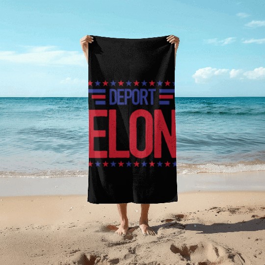 Deport Elon Musk Bumper Anti Fascist Beach Towels