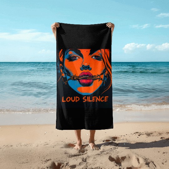 Loud Silence Psychedelic Beach Towels