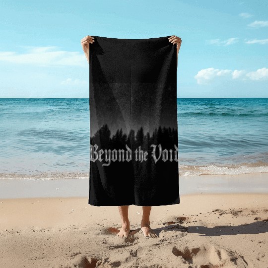 Starry Night Metal Black Beach Towels