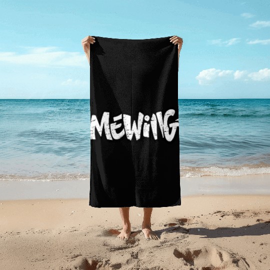 Mewing Beach Towels – Funny Trend Graffiti Style Beach Towels