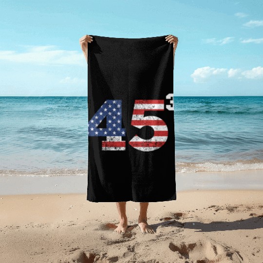 Trump 2028 45³ President Trump '28 45 Cubed45³ swe Beach Towels