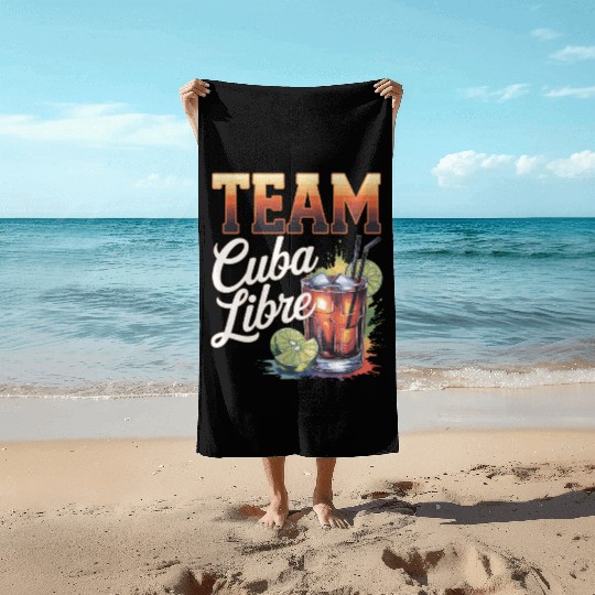Cocktail Bartender Team Cuba Libre Beach Towels