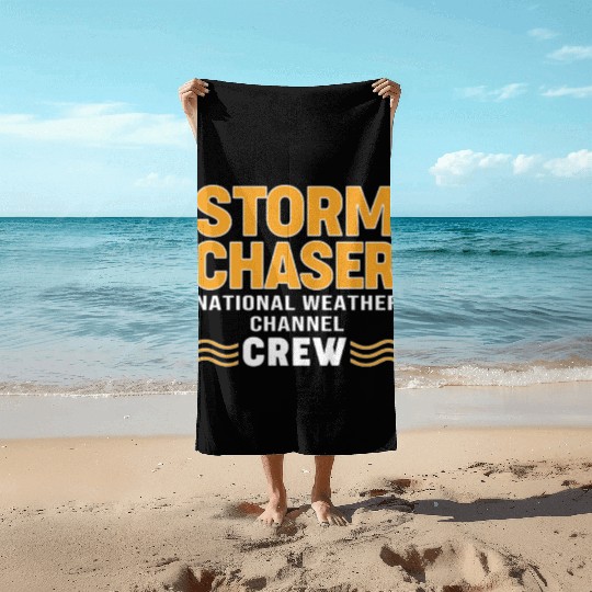 Storm Chaser Weather Forecasting Beach Towels