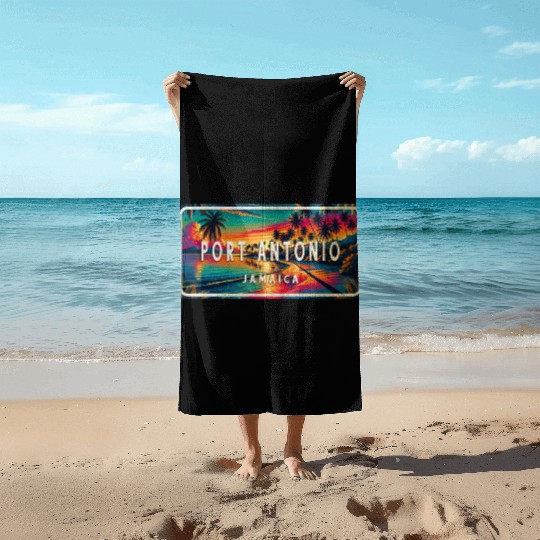 Port Antonio Jamaica - Caribbean Island Paradise Beach Towels