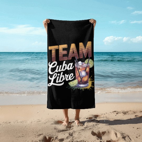 Cocktail Bartender Team Cuba Libre Beach Towels