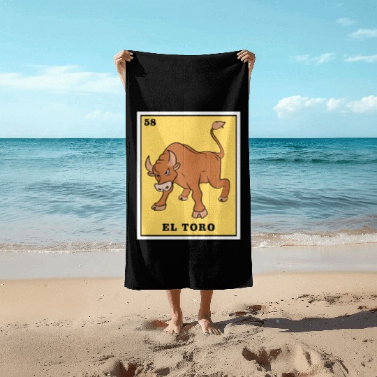 Mexican Lottery Card Game El Toro Beach Towels