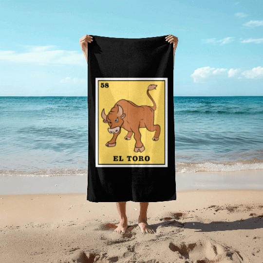 Mexican Lottery Card Game El Toro Beach Towels