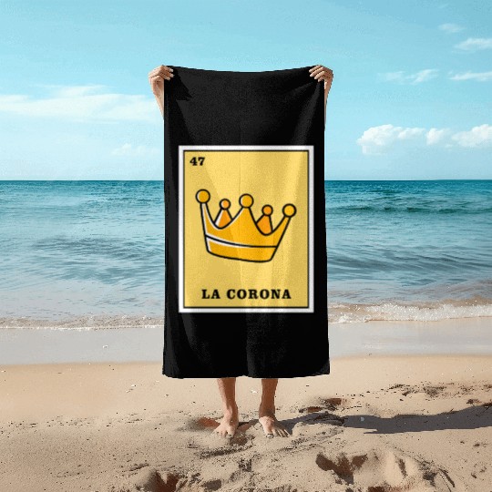 Mexican Lottery Card La Corona Beach Towels