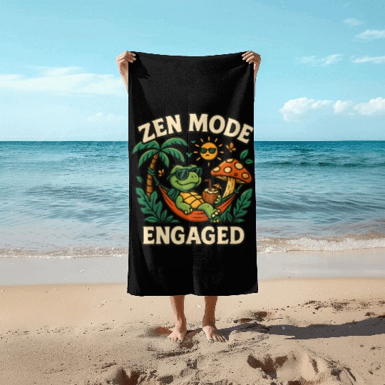 Zen Turtle Hammock Beach Towels