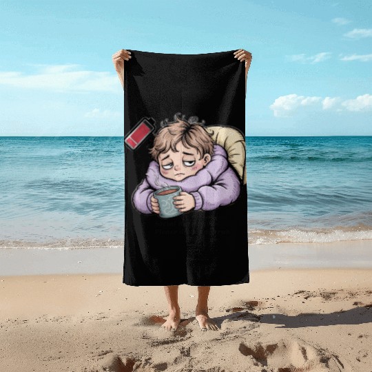 Social Battery 0% – Please Do Not Disturb Beach Towels