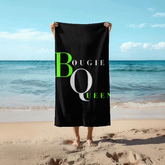 Bougie Queen Lime& Gray Beach Towels