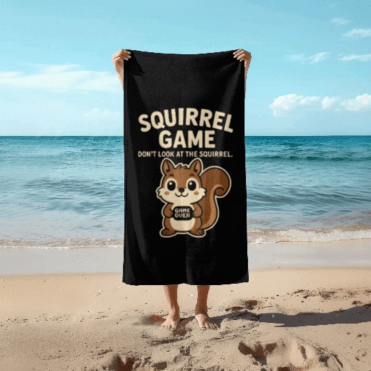 Funny Squirrel Game Meme Beach Towels