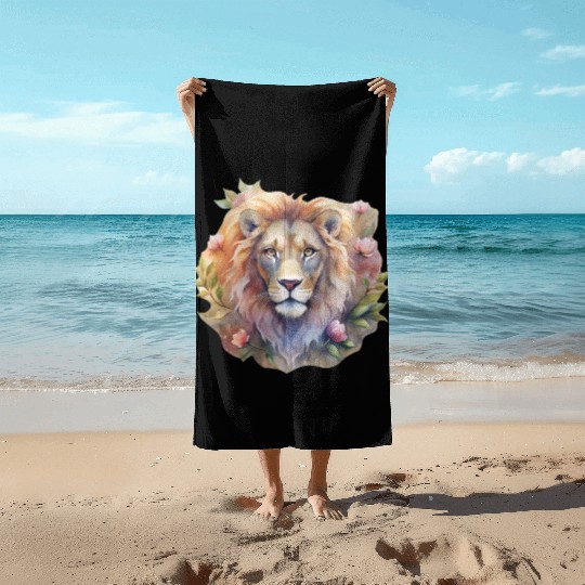 Asher the Floral Monarch Beach Towels