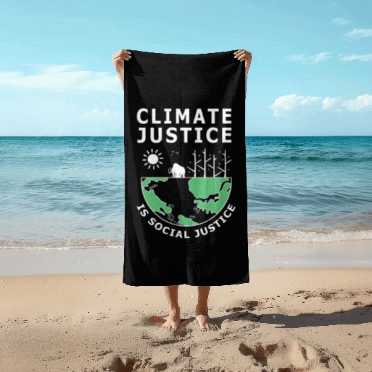 Climate Change Science Earth Day Beach Towels