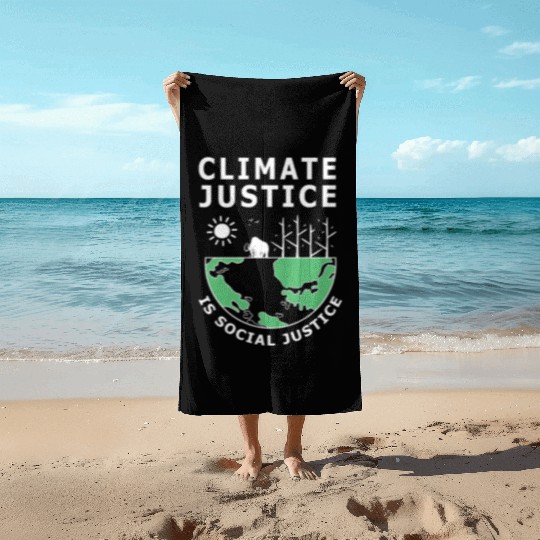 Climate Change Science Earth Day Beach Towels