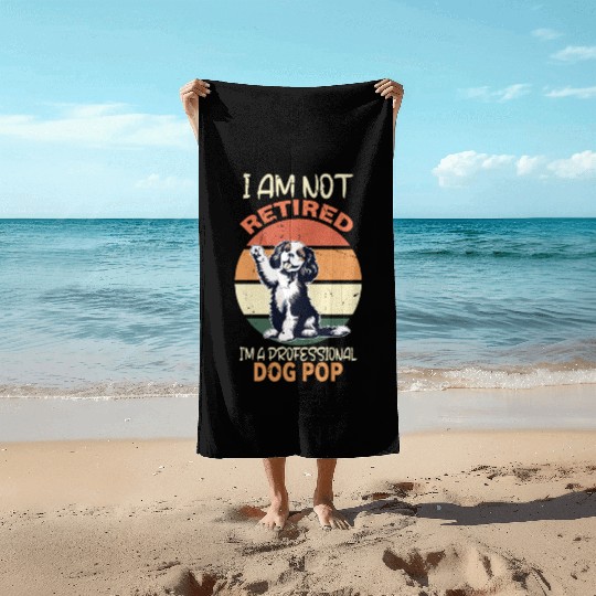 I Can Wine All I Want I'm Retired Funny Retirement Beach Towels