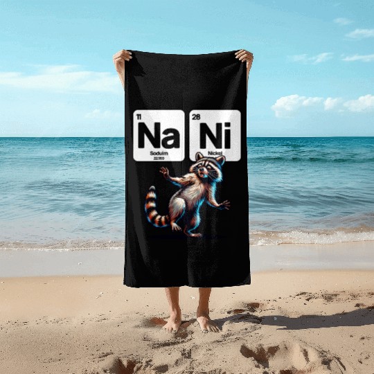 Nani Raccoon Beach Towels