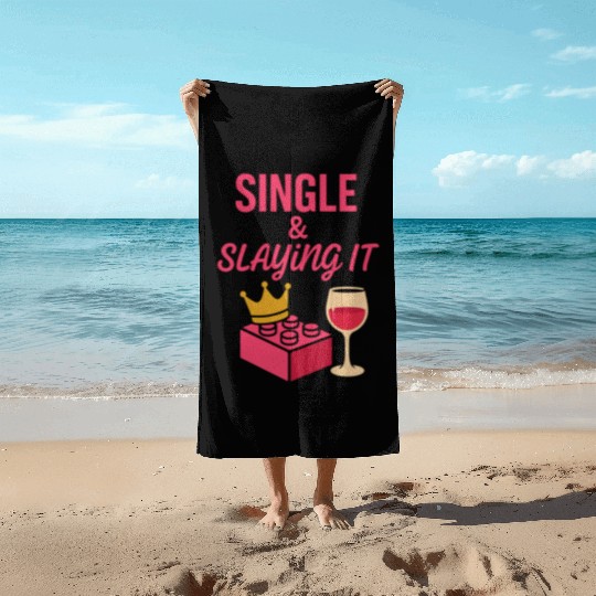 Single Mom Life Chaos Coordinator Wine Coffee Beach Towels