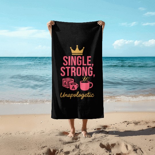 Single Mom Life Chaos Coordinator Wine Coffee Beach Towels