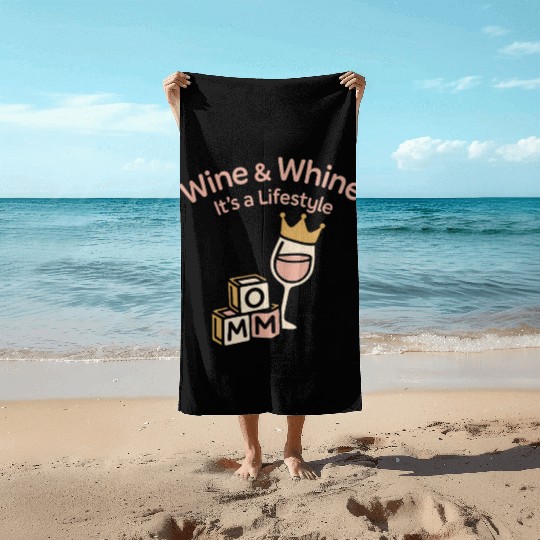 Single Mom Life Chaos Coordinator Wine Coffee Beach Towels
