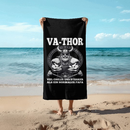Viking Warrior Man Odin Thor Norman Walhalla Beach Towels