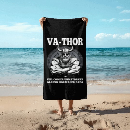 Viking Warrior Man Odin Thor Norman Walhalla Beach Towels