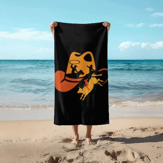 Cowboy Spirit Beach Towels