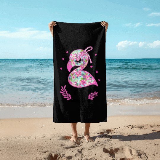 Tropical Flamingo Coquette Summer Beach Towels