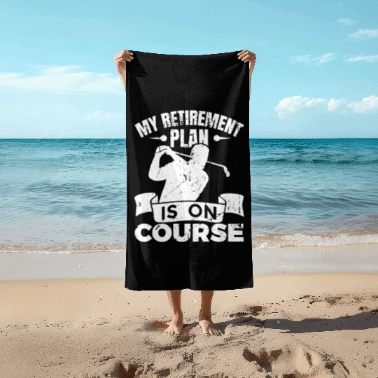 Golf Player Retirement Beach Towels