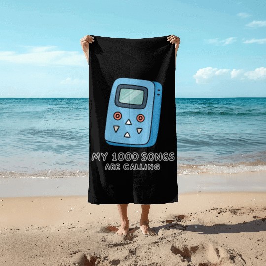 My 1000 Songs Calling MP3 Player 2000s Beach Towels