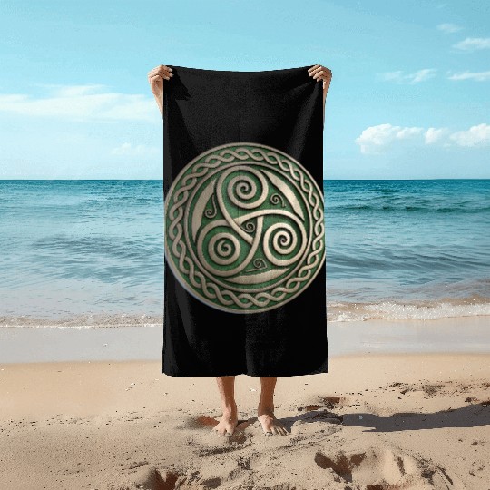 Green Festival Logo Representing Irish Beach Towels