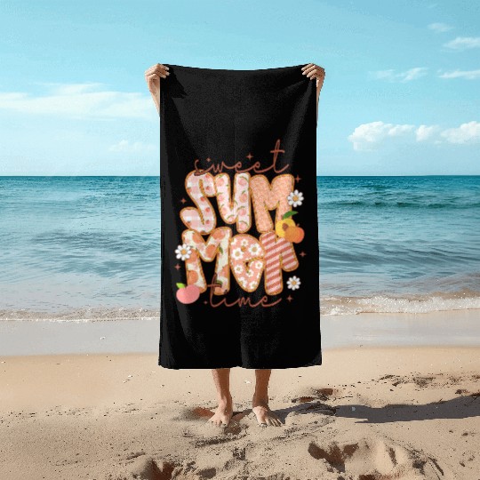 Sweet Summer Time Preppy Peach Beach Towels