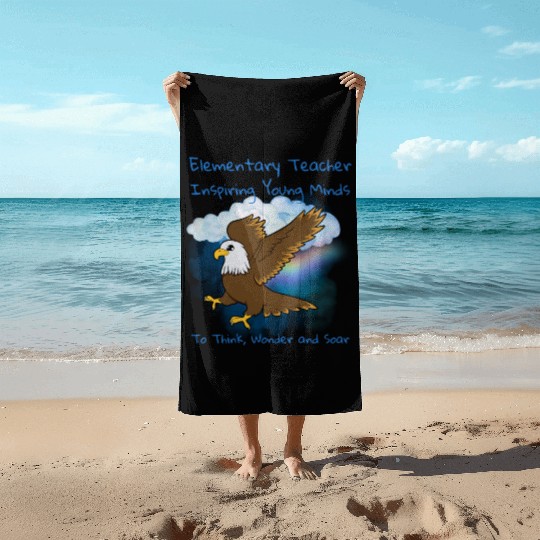 Elementary Teacher Inspiring Young Minds Beach Towels
