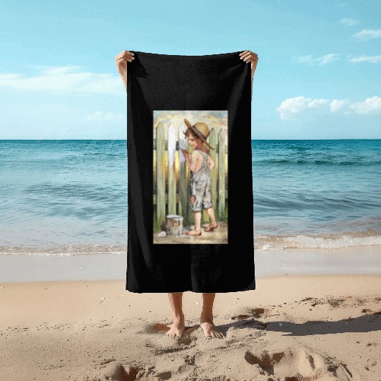 a vintage inspired charcoal and colored Gnkjj Beach Towels