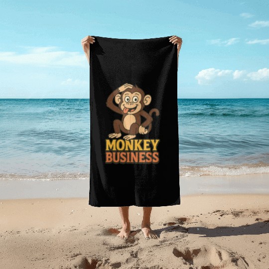 Monkey business Beach Towels