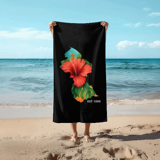 Hibiscus Ed. Est 1899 Beach Towels