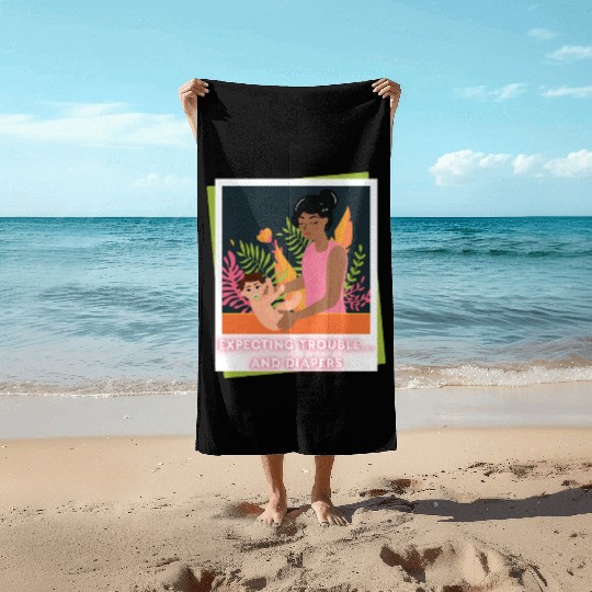 First Time Mom Vibes – Expecting Mother Beach Towels