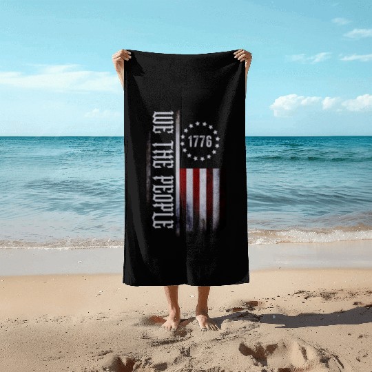 We the People 1776 American Flag USA Beach Towels