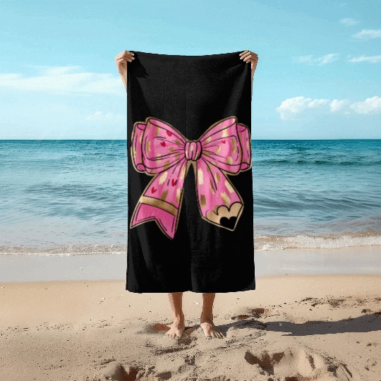 Valentine Teacher Coquette Bow Pencil Beach Towels